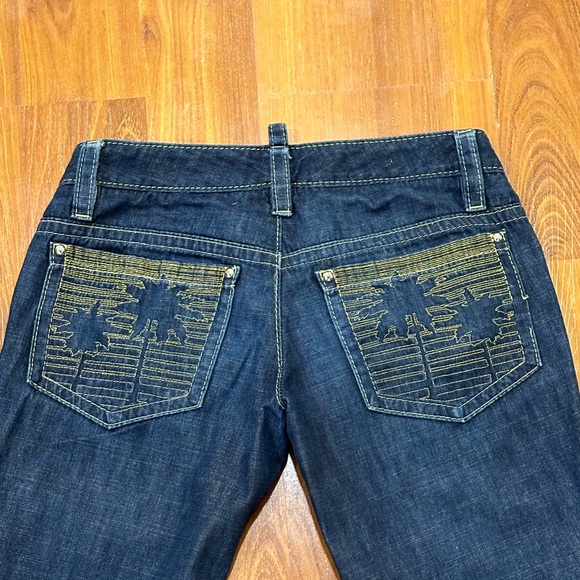 Dsquared2 Vintage Denim Set, Cropped Jacket & Low-Rise Pants Italian Size 40 - Picture 13 of 15